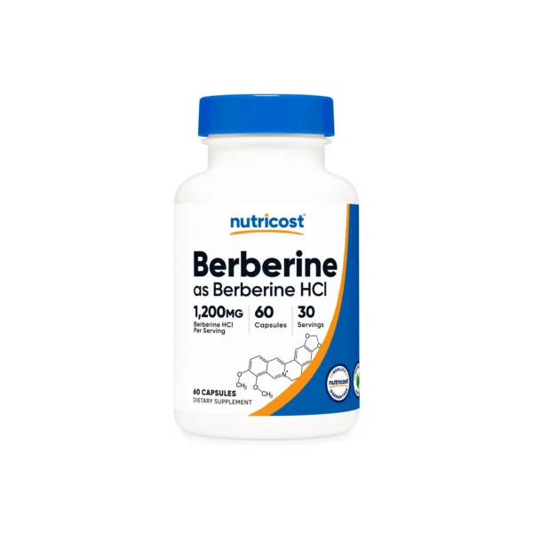 NTC_BerberineHCL_1200MG_60CAP_175CC_Front_Square_3000x Nutricost Berberine Capsules - 60 cap | نيوتريكوست بربرين - 60 كبسولة
