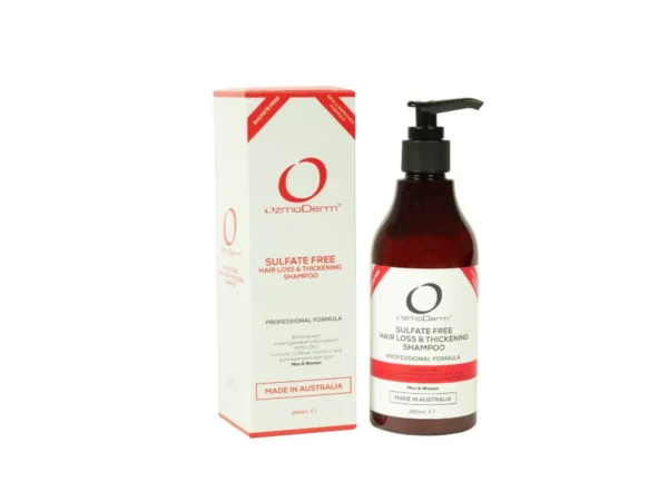 OzmoDerm Sulfate Free Hair Loss & Thickening Shampoo - 260ml | اوزموديرم شامبو لمنع تساقط الشعر وتعزيز كثافته - 260 مل