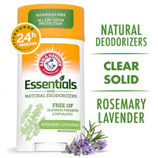 Arm & Hammer Essentials Rosemary Lavender Deodorant Stick with Natural Deodorizers | أرم أند هامر "إيسنشيالز" مزيل عرق برائحة اللافندر (الخزامى) وإكليل الجبل (خال من الالمنيوم)
