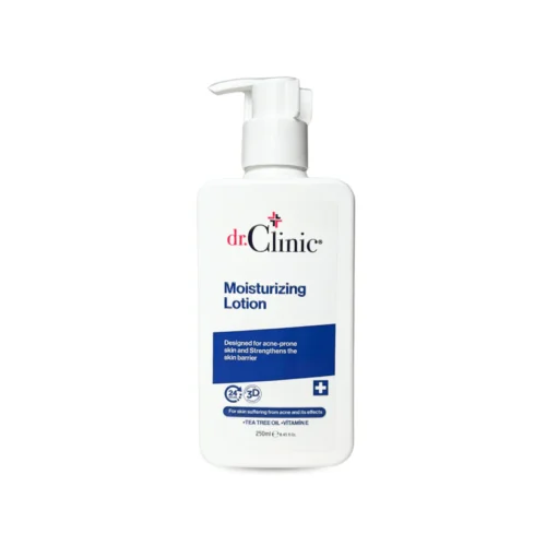 loshn-llbshr-almaard-llhbob-dktor-klynk-250ml-drclinic-moisturizing-lotion-for-acne-pron-skin-201903 (1) د. كلنك لوشن للبشرة المعرضة للحبوب - 250مل | Dr. clinic moisturizing lotion for Acne Prone skin - 250ml