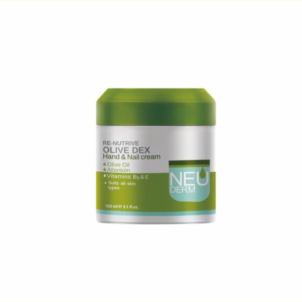 Neuderm Re-Nutrive Olive Dex Hand & Nail Cream - 150ml | نيوديرم ري-نوتريف أوليف ديكس كريم اليدين والأظافر - 150 مل