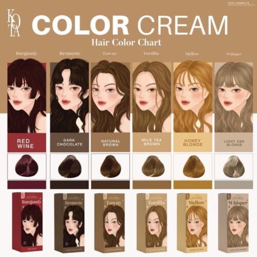 KOTA Natural Permanent Hair Color Cream - 200ml | كوتا صبغة الشعر العضوية التايلندية  - 200 مل