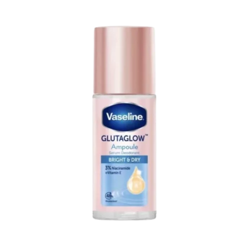 Vaseline Gluta Glow Ampoule Serum Deodorant - Bright & Dry - 45ml | فازلين مزيل تعرق ومفتح للإبطين بتركيبة السيروم المركزة - التفتيح والانتعاش الجاف - 45 مل