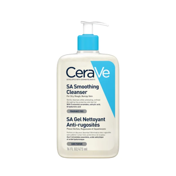 CeraVe SA Smoothing Cleanser For Dry, Rough, And Bumpy Skin With Salicylic Acid - 473ml | سيرافي غسول سالسلك اسد منعم للبشرات الجافة - 473 مل