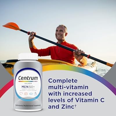 51-0JwzbkKL._SS400_ Centrum Silver Mens 50 Plus Multivitamin With Vitamin B & D3 - 100 tabs | سنتروم سلفر المطور للرجال فوق الـ 50 - 100 حبة