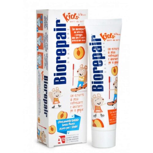 610TcC6AjTL Biorepair Kids 0-6 Oral Care Toothpaste - Peach Flavor - 50ml | بايوربير معجون اسنان اطفال بنكهة الخوخ - 50 مل