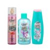 COSMO Delicious Cotton Candy 3 Pieces Gift Set For Women & Men (150ml +350ml +200ml ) | مجموعة هدايا كوزمو كير المعطرة للجسم برائحة حلوى القطن اللذيذة - 3 قطع