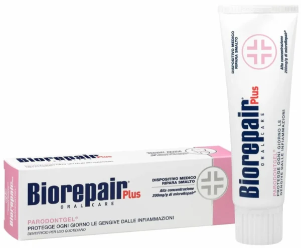 Biorepair Pasta Plus Parodontgel Gum - 75ml | بايوربير معجون أسنان لحماية اللثة الحساسة وتقليل النزف – 75 مل