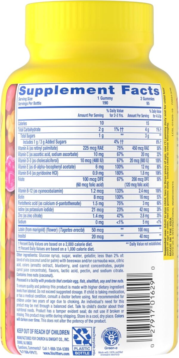 81OadNg9AEL._AC_SL1500_ L'il Critters Gummy Vites Complete Multivitamin - 300 gummies | ليل كريترز - جيلاتين فيتامينات متكاملة للأطفال - 300 قطعة