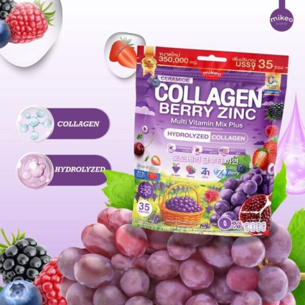 Collagen Berry Zinc Powder - 35 sachets | بودرة الكولاجين البحري بالتوت والزنك - 35 مغلق