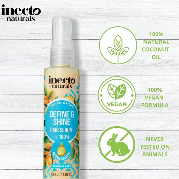 9F81F254-A4FF-4C58-A0E4-090DBA65C329 INECTO Naturals Define and Shine Hair Serum | انيكتو سيروم كريمي للشعر بالارغان - 100مل