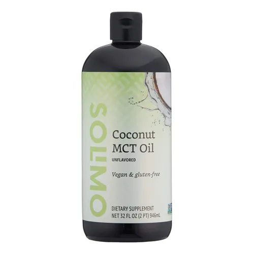 Solimo Mct Liquid Coconut Oil - Unflavored - 946 ml | سوليمو زيت جوز الهند السائل MCT بدون نكهة (32 أونصة سائلة / 946 مل)