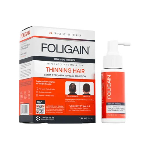 Foligain Triple Action Formula Topical Solution For Men's Thinning Hair - 59ml | فوليغين محلول موضعي لعلاج تساقط الشعر للرجال - 59 مل