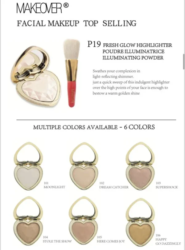 MAKE OVER Fresh Glow Highlighter | ميك اوفر بودرة هايلايتر الإضاءة الفاخرة لتوهج البشرة