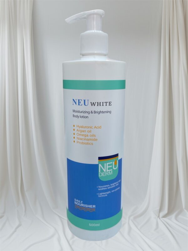 NEU DERM NEU WHITE BODY LOTION - 500ml | نيو ديرم لوشن تفتيح و ترطيب للجسم - 500 مل