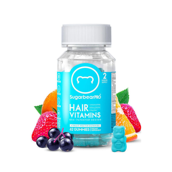 SUGARBEAR HAIR VITAMINS - 62 Gummies | شوغر بير فيتامينات جيلاتينية لنمو وتكثيف الشعر - 62 قطعة
