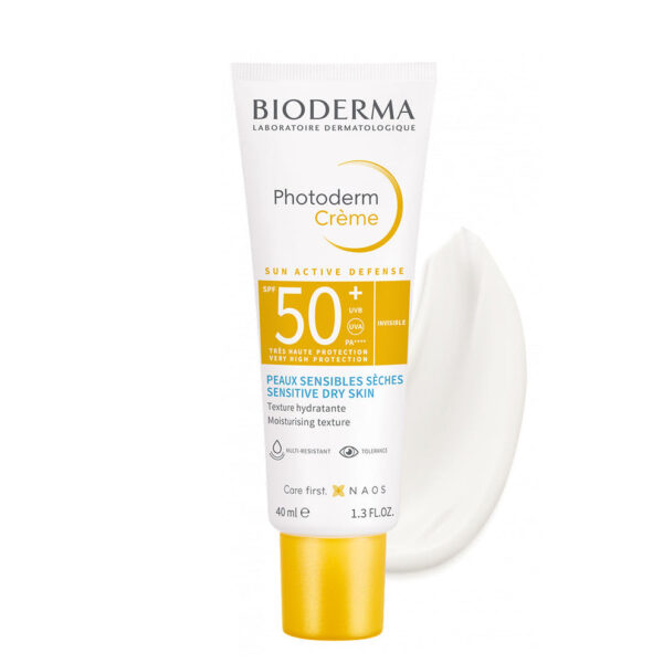 Bioderma Photoderm Invisible Sun Cream For Sensitive and Dry Skin SPF 50 - 40ml | بايوديرما فوتوديرم كريم واقي شمس شفاف مخصص للبشرة الحساسة والجافة - 40 مل