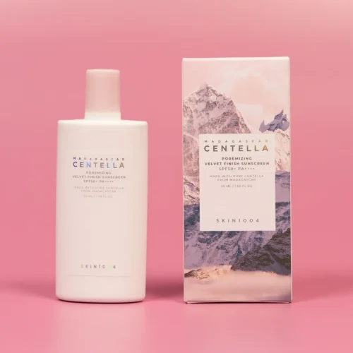 MYFIOR-181-1 SKIN1004 MADAGASCAR CENTELLA Poremizing Velvet Finish Sunscreen spf50 - 50ml | سنتيلا واقي شمس مخملي ب لون - 50 مل