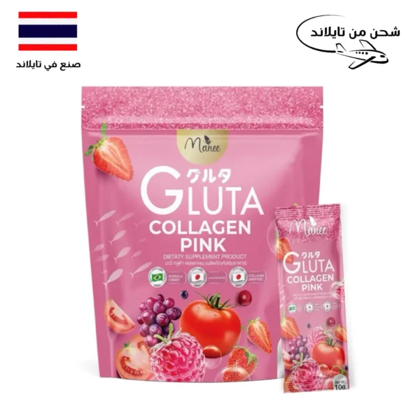 Products3_38a278e8-832b-4794-b0eb-d9e5ce440ba4 Manee Gluta Collagen Pink - 30 sachets | ماني غلوتا كولاجين بينك مكمل لتفتيح البشرة ونضارتها - 30 مغلف