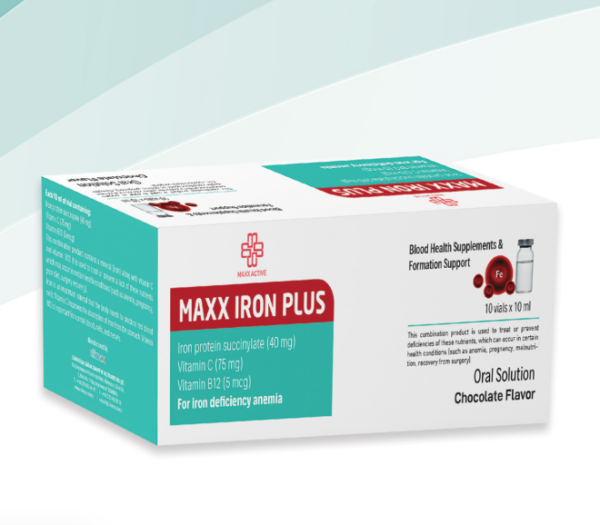 MAXX ACTIVE MAXX IRON PLUS | ماكس اكتف - ماكس آيرون بلس محلول فموي لعلاج نقص الحديد والأنيميا