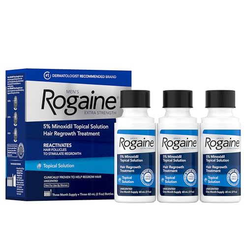 ROGAINE® 5% Minoxidil Solution - 3-Month Supply - 3x60ml | روكين محلول مينوكسديل 5% كورس علاجي لمدة 3 أشهر لإعادة نمو الشعر - 3x60 مل