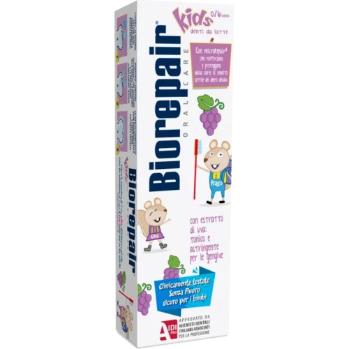 kids-uva-biorepair-50ml-735x735 Biorepair Kids Toothpaste - Grape Flavor - 50ml | بايو ربير معجون اسنان للاطفال بنكهة العنب - 50 مل