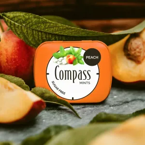 Compass – Peach Mints | كومباس اقراص معطرة للفم بنكهة الخوخ