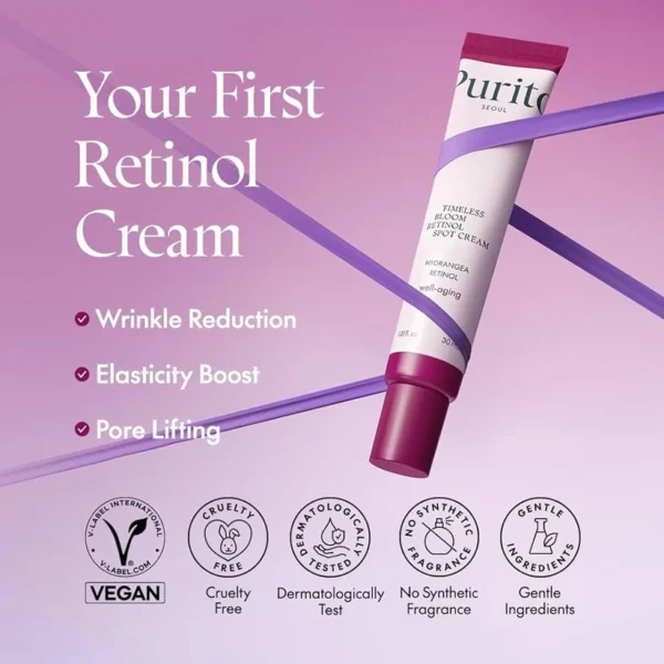Purito Seoul Timeless Bloom Retinol Spot Cream - 30ml | بوريتو سيول تايملس بلوم ريتينول سبوت كريم - 30 مل