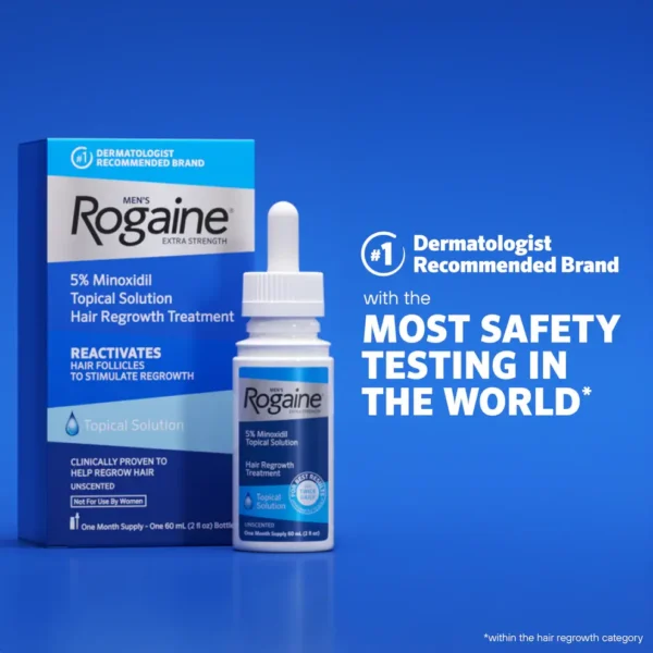 ROGAINE® 5% Minoxidil Solution - 3-Month Supply - 3x60ml | روكين محلول مينوكسديل 5% كورس علاجي لمدة 3 أشهر لإعادة نمو الشعر - 3x60 مل