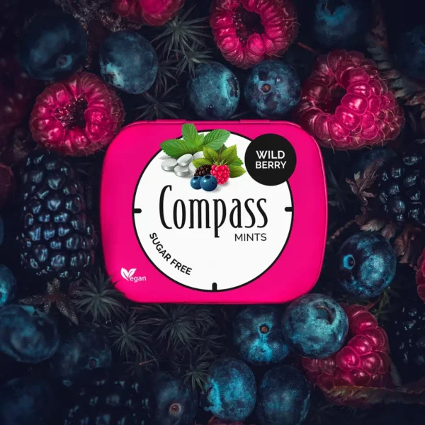 Compass – Wildberry Mints | كومباس اقراص معطرة للفم بنكهة التوت