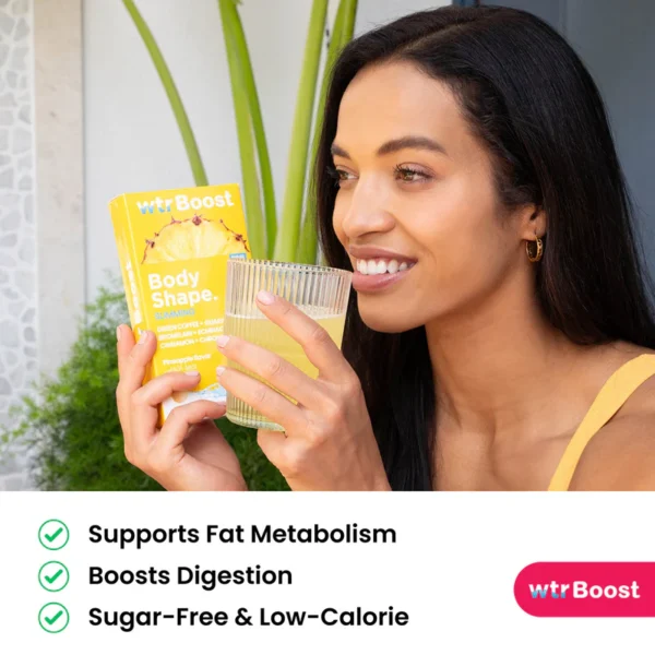 wtr Boost Body Shape | وتر بوست مكمل فوار بنكهة الاناناس لدعم وتنسيق قوام الجسم