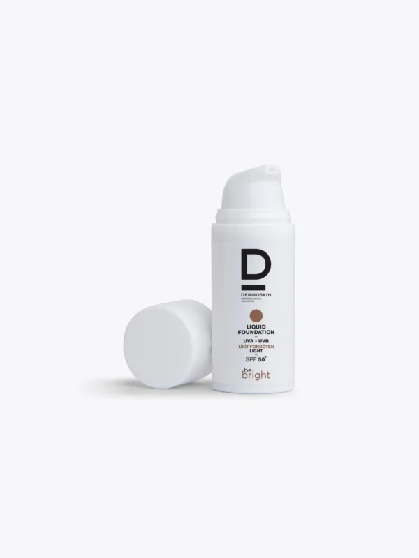 Dermoskin Be Bright Liquid Foundation SPF 50+ | Light Shade 33 ML | ديرموسكين بي برايت كريم أساس سائل مع واقي شمس SPF 50+ - الدرجة الفاتحة (33 مل)