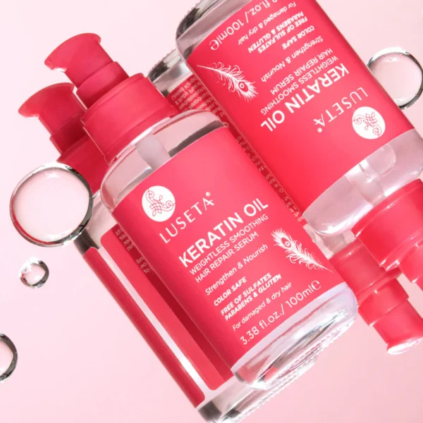 KeratinHairSerum Luseta Keratin Oil Hair Repair Serum - 100ml | سيروم لوسيتا بالكيراتين لإصلاح وحماية الشعر - 100 مل