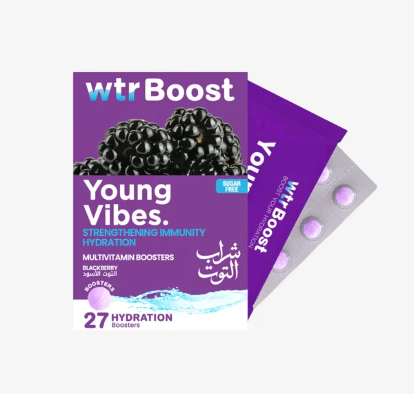 Wtr Boost Young Vibes Strengthening Immunity - 36 Hydration Boosters | وتر بوست أقراص فوارة لتعزيز المناعة والترطيب بنكهة التوت - 36 قرص