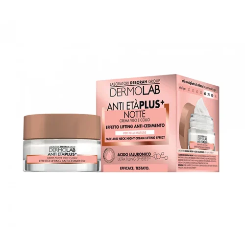 DERMOLAB ANTI ETA PLUS + NIGHT FACE AND NECK CREAM - 50ML | ديرمولاب كريم ليلي مكثف لمكافحة علامات التقدم في السن لشد الوجه والرقبة - 50 مل