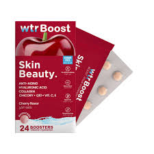 Wtr Boost Skin Beauty Anti Aging Hydration - 36 Hydration Boosters | وتر بوست أقراص فوارة لدعم جمال وترطيب البشرة بنكهة الكرز - 36 قرص