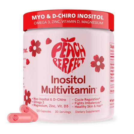 Peach Perfect - Inositol Multivitamin - 120 Capsules | بيتش بيرفكت مكمل إينوسيتول متعدد الفيتامينات - 120 كبسولة