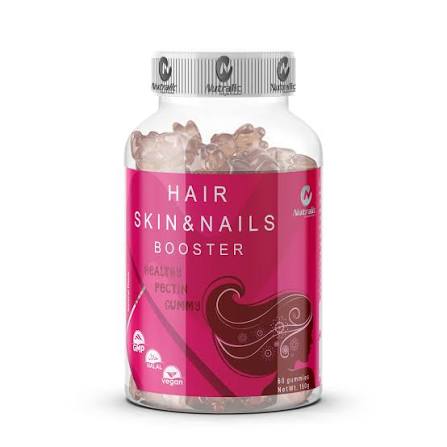 Nutralic Hair Skin & Nails Booster, 60 Gummies | نيوتريليك معزز الشعر والبشرة والأظافر - 60 قطعة جيلاتينية