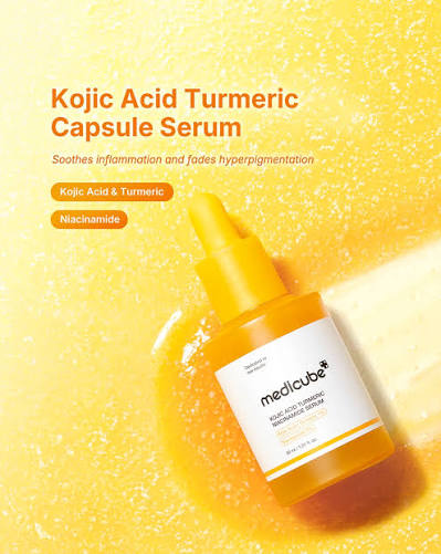 medicube Kojic Acid Turmeric Clarifying & Balancing Capsule Serum for Troubled Skin - 30ml | مديكيوب سيروم الكوجك اسد لتنقية وتفتيح البشرة - 30 مل