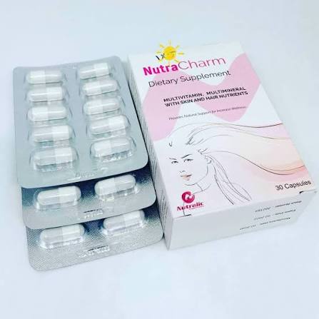 Nutralic NutraCharm Dietary supplement - 30 Capsules | نيوترالك نيوترا تشارم مكمل غذائي لدعم النضارة والحيوية - 30 كبسولة