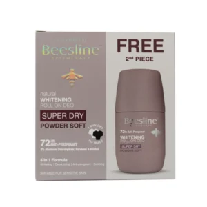 Beesline Roll On Deodrant - Powder Soft 1+1 - 50ml | بيزلين رول اون للتفتيح نعومه البودره 50 مل 1+1 - 50 مل