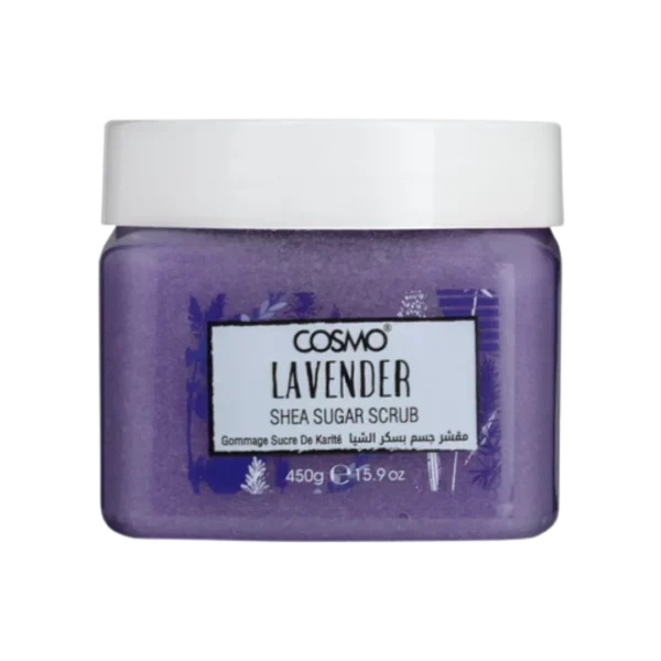 COSMO Lavender shea sugar scrub - 450g | كوزمو مقشر الجسم بالسكر و الشيا و اللافندر - 450 غ