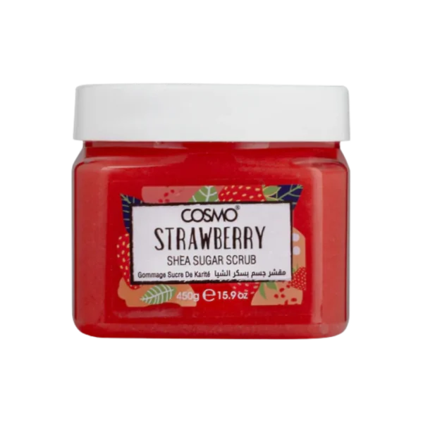COSMO Strawberry Shea Sugar Scrub - 450g | كوزمو مقشر للجسم بالفراولة و الشيا - 450 غ