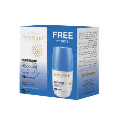 Beesline Whitening Roll-On Deodorant - Sport Pulse 48h - 50ml (1+1Free) - 50ml | بيزلين رول اون مزيل العرق يدوم 48 ساعة - 50 مل