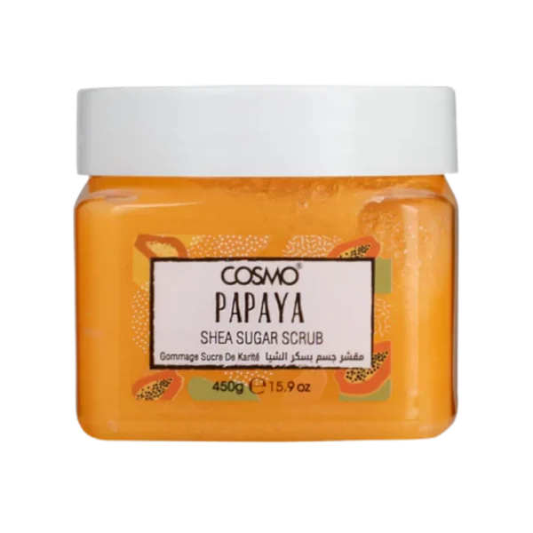 COSMO Papaya Shea Sugar Scrub - 450g | كوزمو مقشر الجسم بالسكر و زبدة الشيا و البابايا - 450 غ