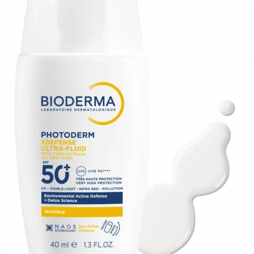 142501_____28599 BIODERMA Photoderm XDefence Ultra-Fluid Invisible - 40ml | بايوديرما كريم واقي شمسي سائل خفيف على البشرة - 40 مل