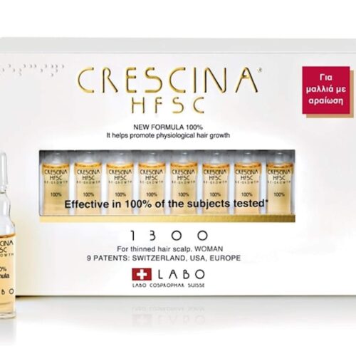 Crescina Transdermic HFSC Re-Growth For Thinning Hair 1300 for men| أمبولات كريشينا ترانسديرميك إتش إف إس سي لعلاج خفة الشعر تركيز 1300 للرجال