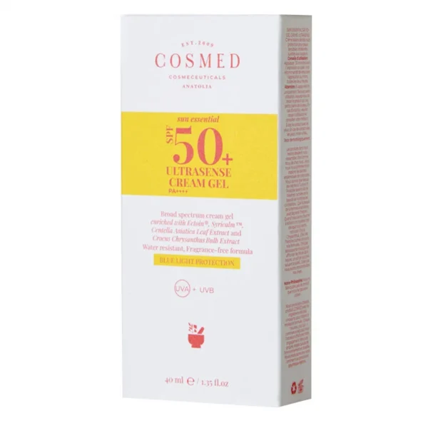 Cosmed Sun Essential Ultrasense Cream Gel Spf50 - 40ml | كوزميد واقي شمس كريم جل للبشرة الحساسة – 40 مل