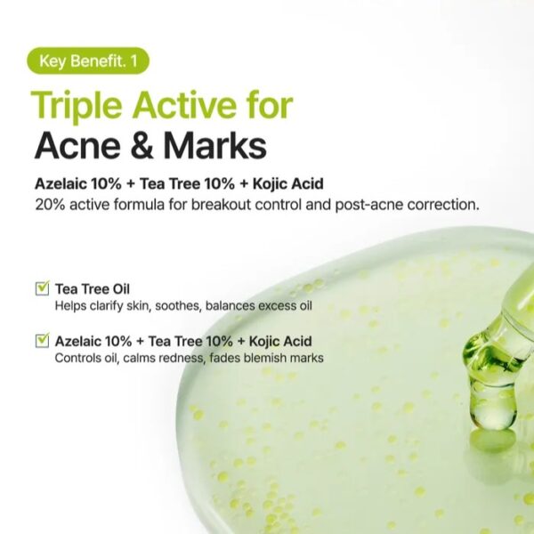 PURITO SEOUL Azelaic Acid 10 Kojic Tea Tree Serum - 30ml | بوريتو سيول سيروم حمض الازليك 10 والكوجيك وشجرة الشاي - 30 مل