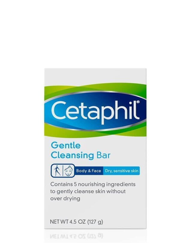 Cetaphil Gentle Cleansing Bar Body& Face Dry Senstive skin - 127g | سيتافيل صابونة للوجه والجسم - 127 غ